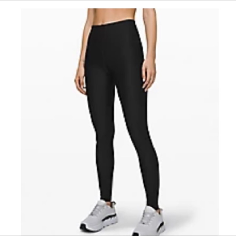 Lululemon Black Mapped Out High Rise Tight 28” size 4